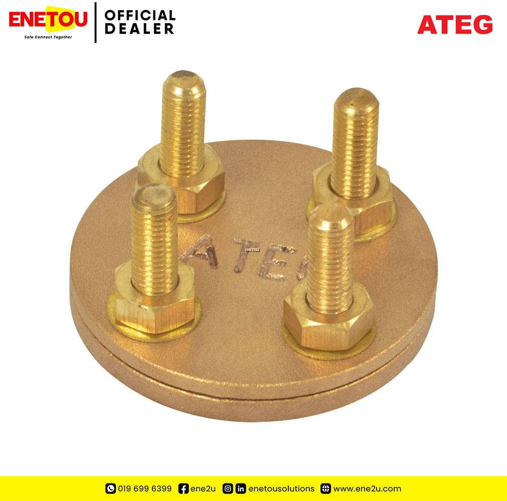 ATEG PTCG2612 26 x 12mm Lightning Plate Type Test Clamp Copper