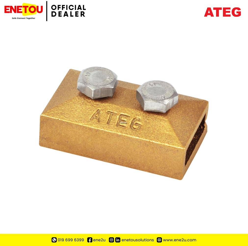 ATEG OTBG268 26 x 8mm Lightning Oblong Test Clamp Copper