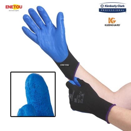 [12 PAIRS] KIMBERLY-CLARK™ PROFESSIONAL KLEENGUARD™ G40 BLUE FOAM NITRILE-COATED GLOVES