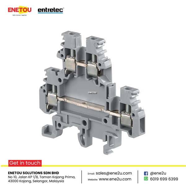 ENTRELEC TERMINAL BLOCKS (DOUBLEDECK) GREY
