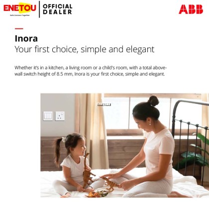 ABB INORA BL209 20AX 1G 15A SWITCH SOCKET SP WHITE