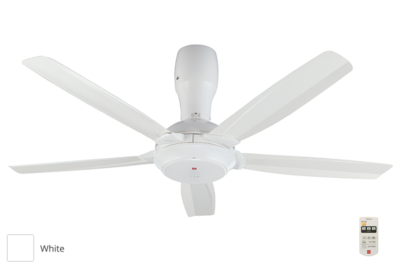 KDK 56 5 BLADES CEILING FAN WITH REMOTE CONTROL K14Y5 WHITE