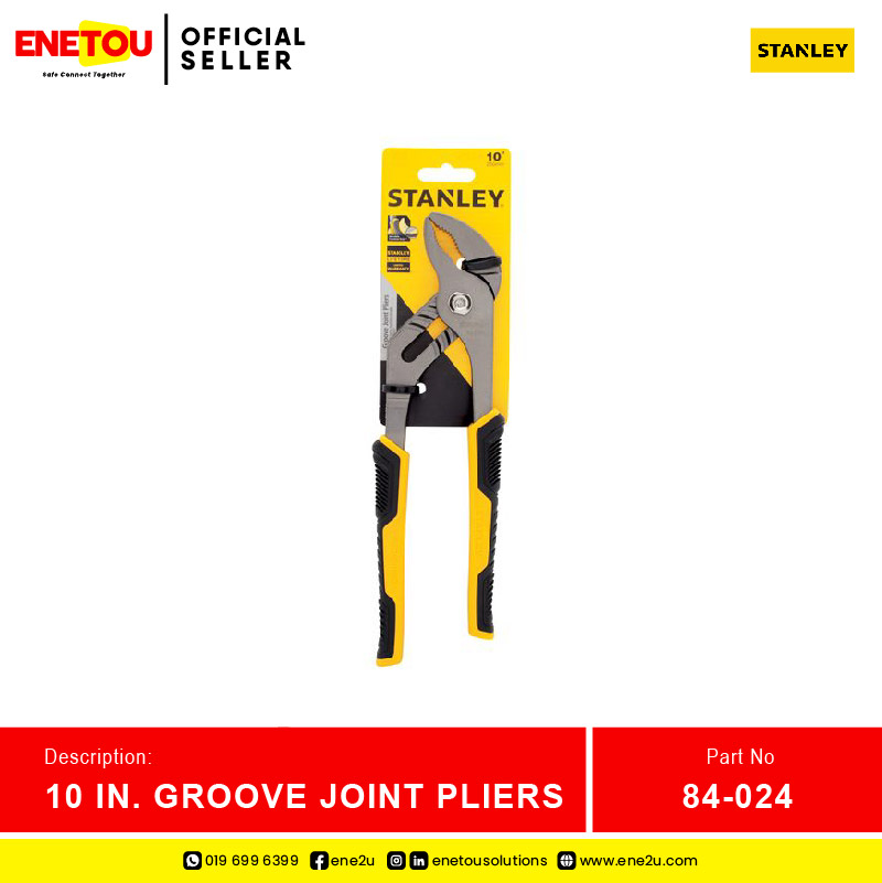 STANLEY 840242 DYNAGRIP GROOVE JOINT PLIERS